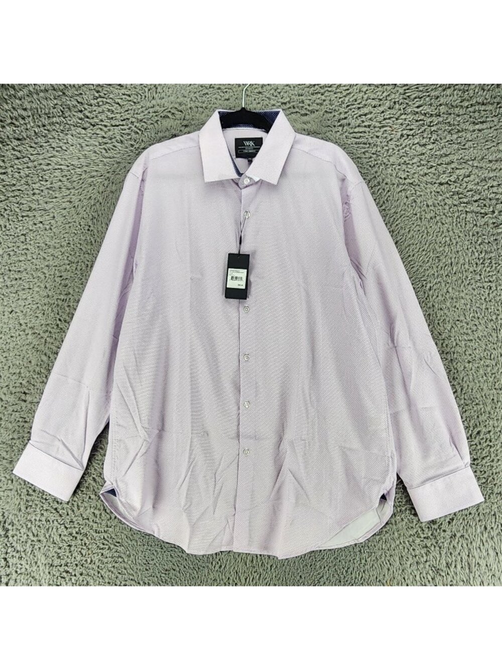 WRK Shirt Mens 17.5 Purple Long Sleeve Button Up Dress *NWT*